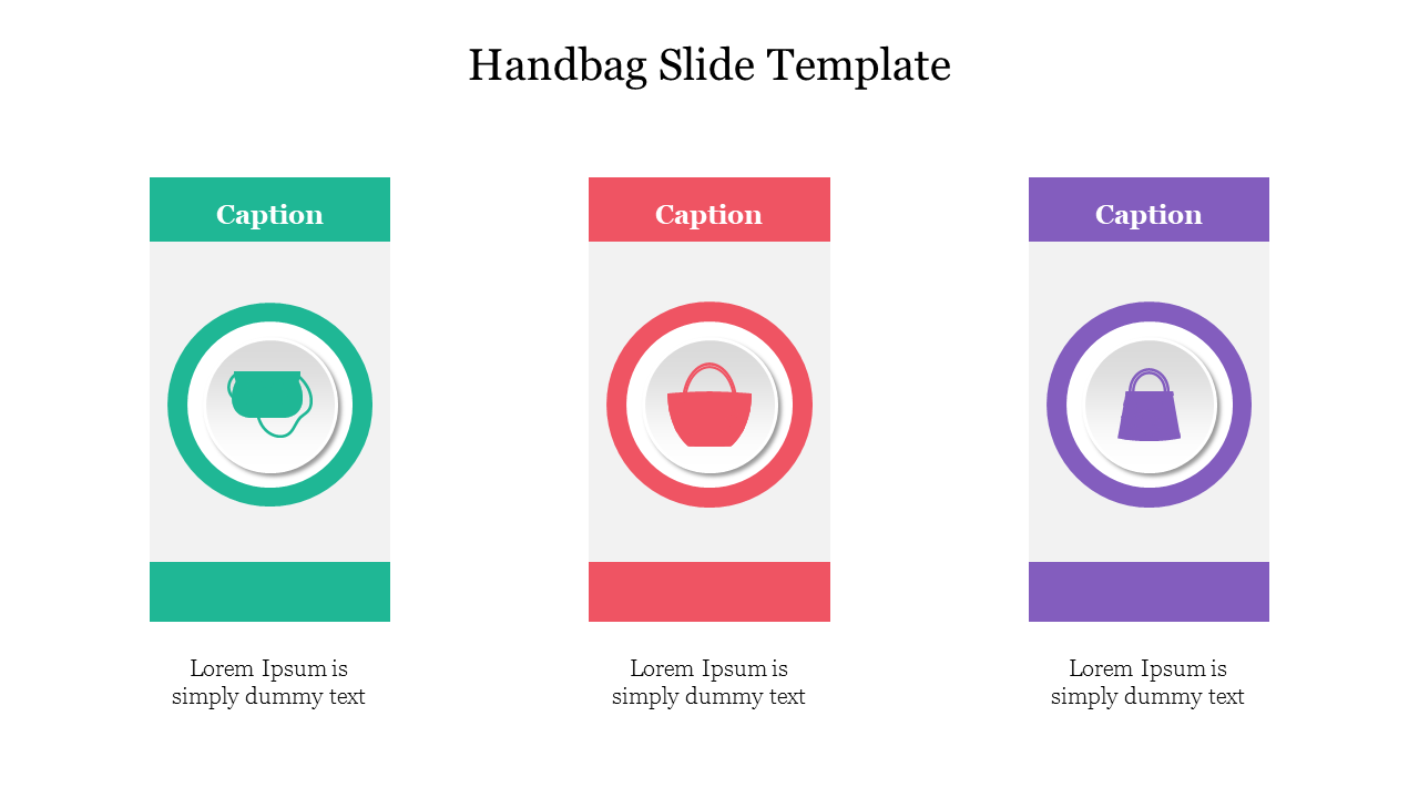 Free - Multicolor Handbag Slide Template PPT Presentation